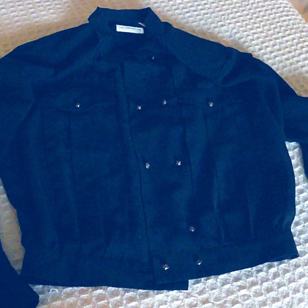 Black double Breasted Liz Claiborn blouse Size 4